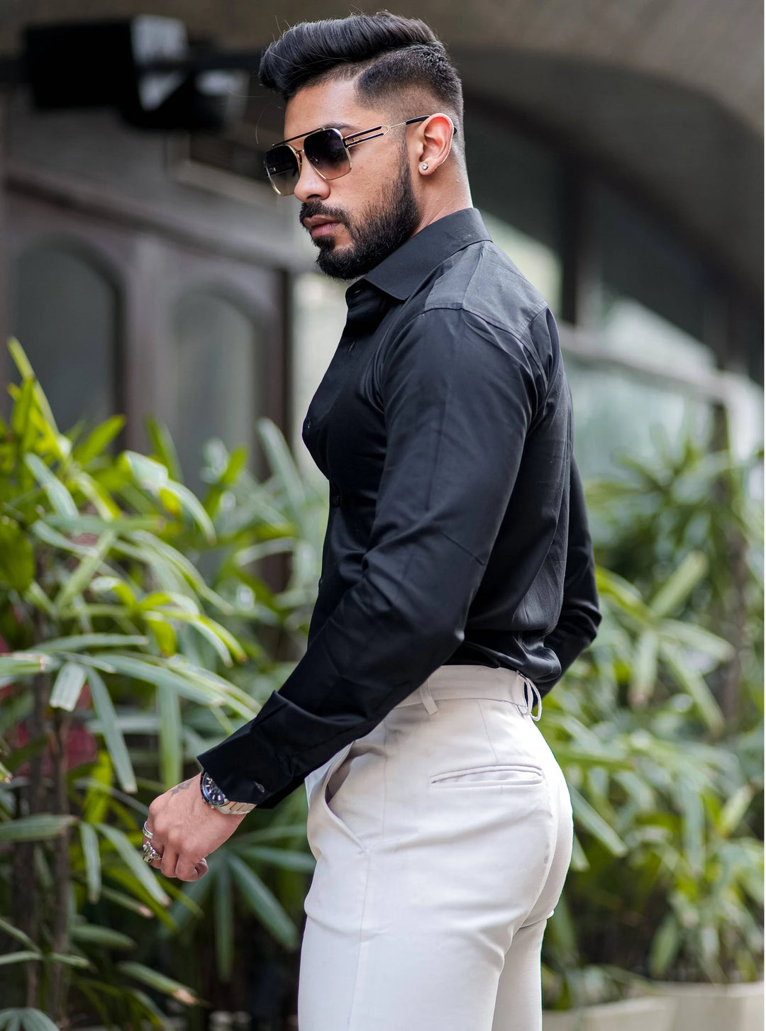100% Cotton Satin Formal Shirts for Men : Slim Fit