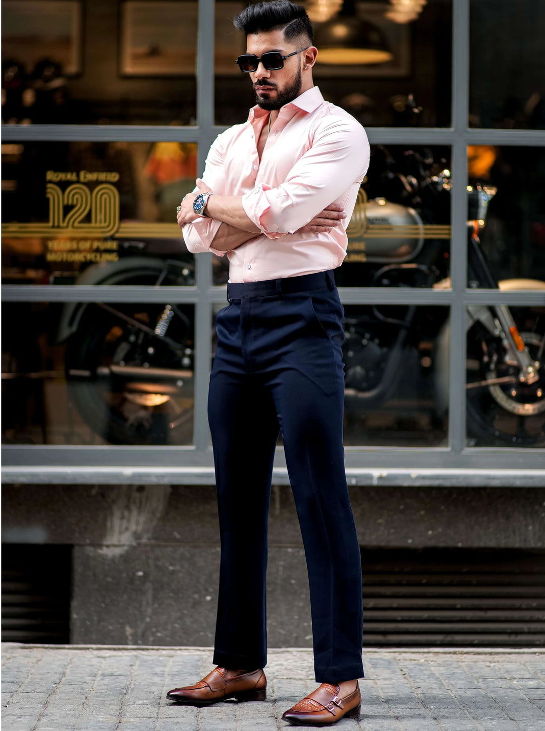 100% Cotton Satin Formal Shirts for Men : Slim Fit